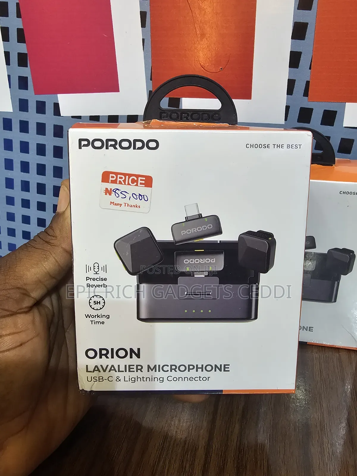 Porodo Orion Lavalier Wireless Microphone for Content