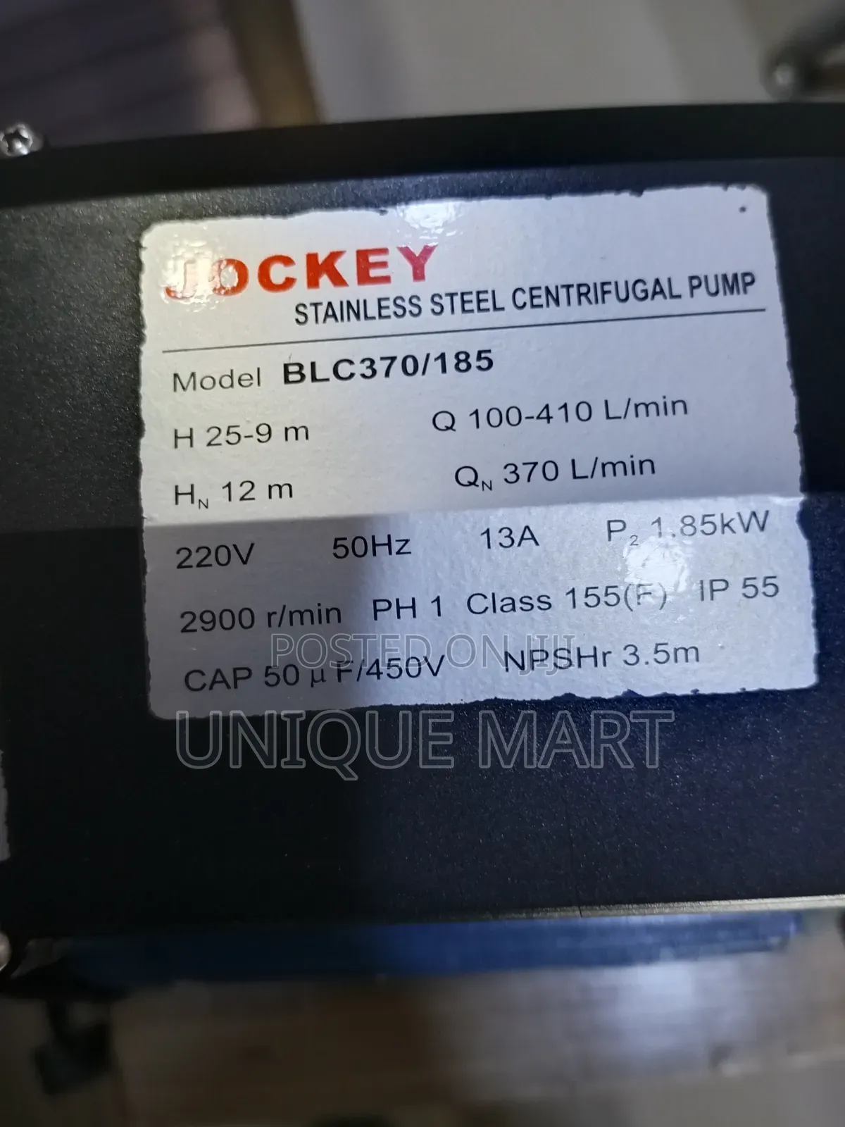 2hp Centrifugal Stainless Surface Water Pump. 100% Copper Coil