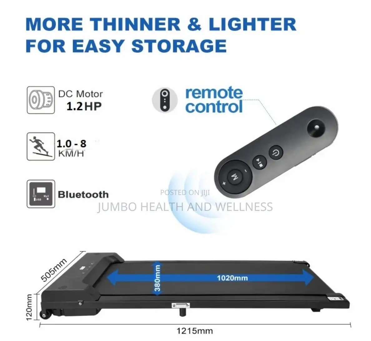 Treadmill Endurawalk Pad J38 1.2hp 100kg M.U.W