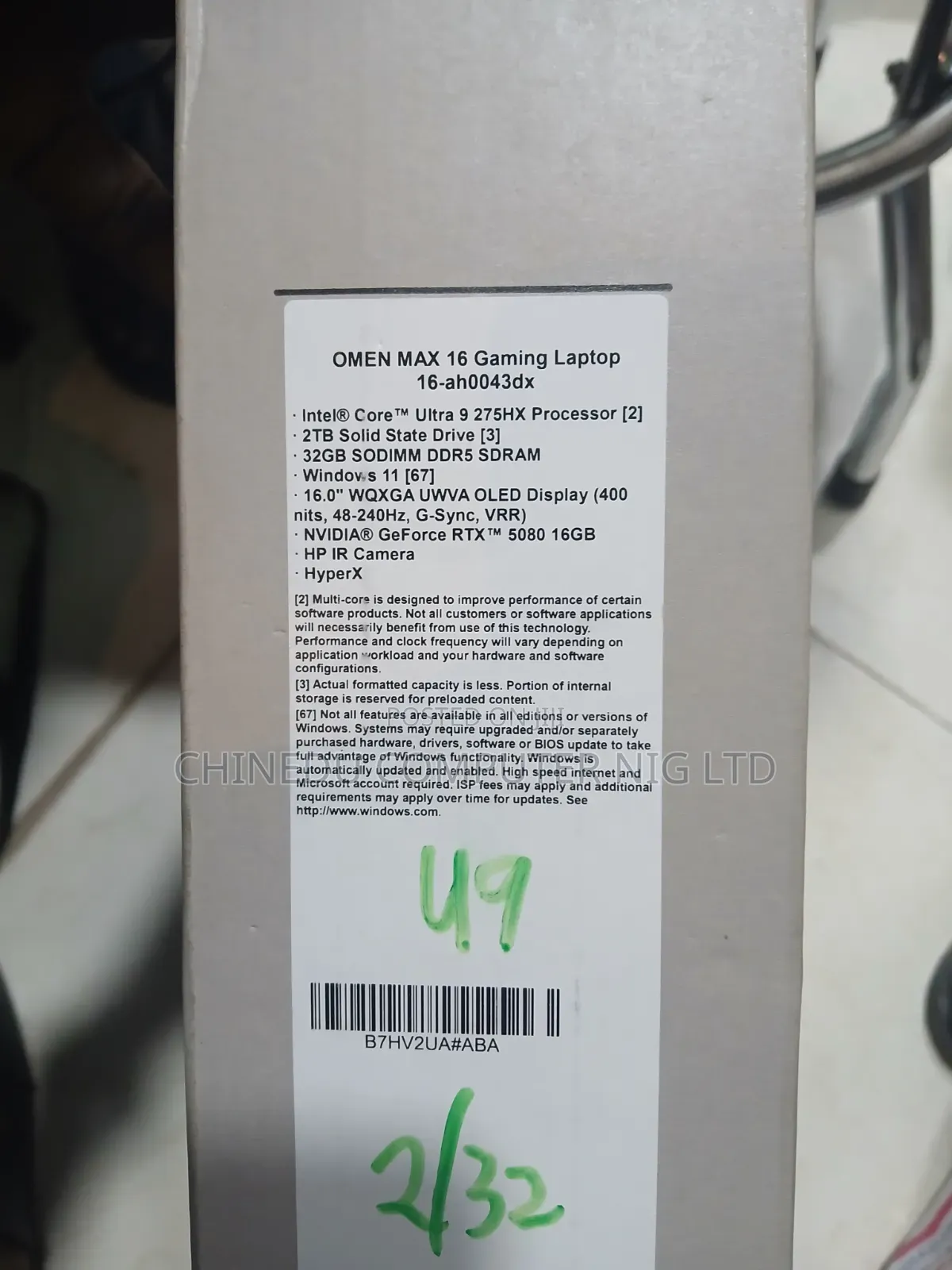 New Laptop HP Omen Max 16 32GB Intel Core Ultra 9 SSD 2T