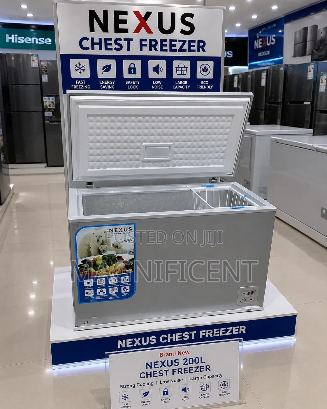 Brand New Nexus 200l Chest Freezer – Fast Freezing Energy Saving