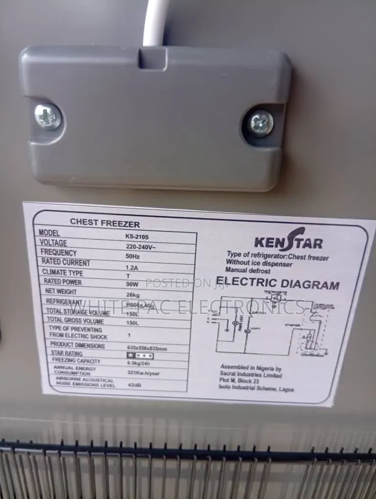 New Kenstar 150 Litre Inverter Chest Freezer (90w) Fast Cooling >2yrs