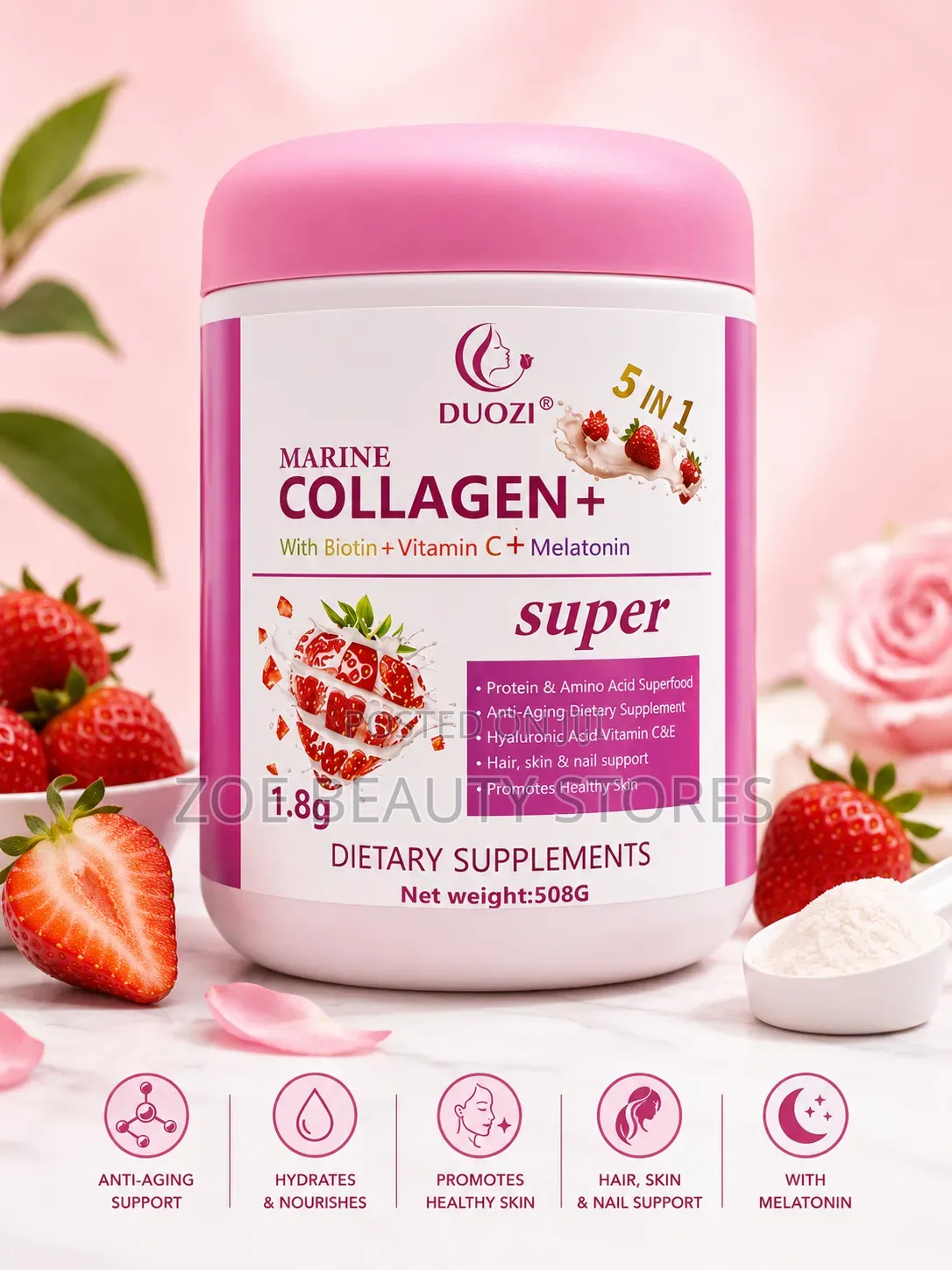 Duozi Marine Collagen+ 5-in-1 Powder (508g)