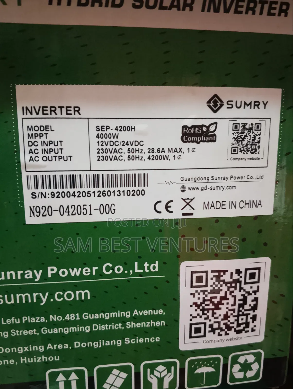 4.2kva 12v an 24v Sumry Hybrid
