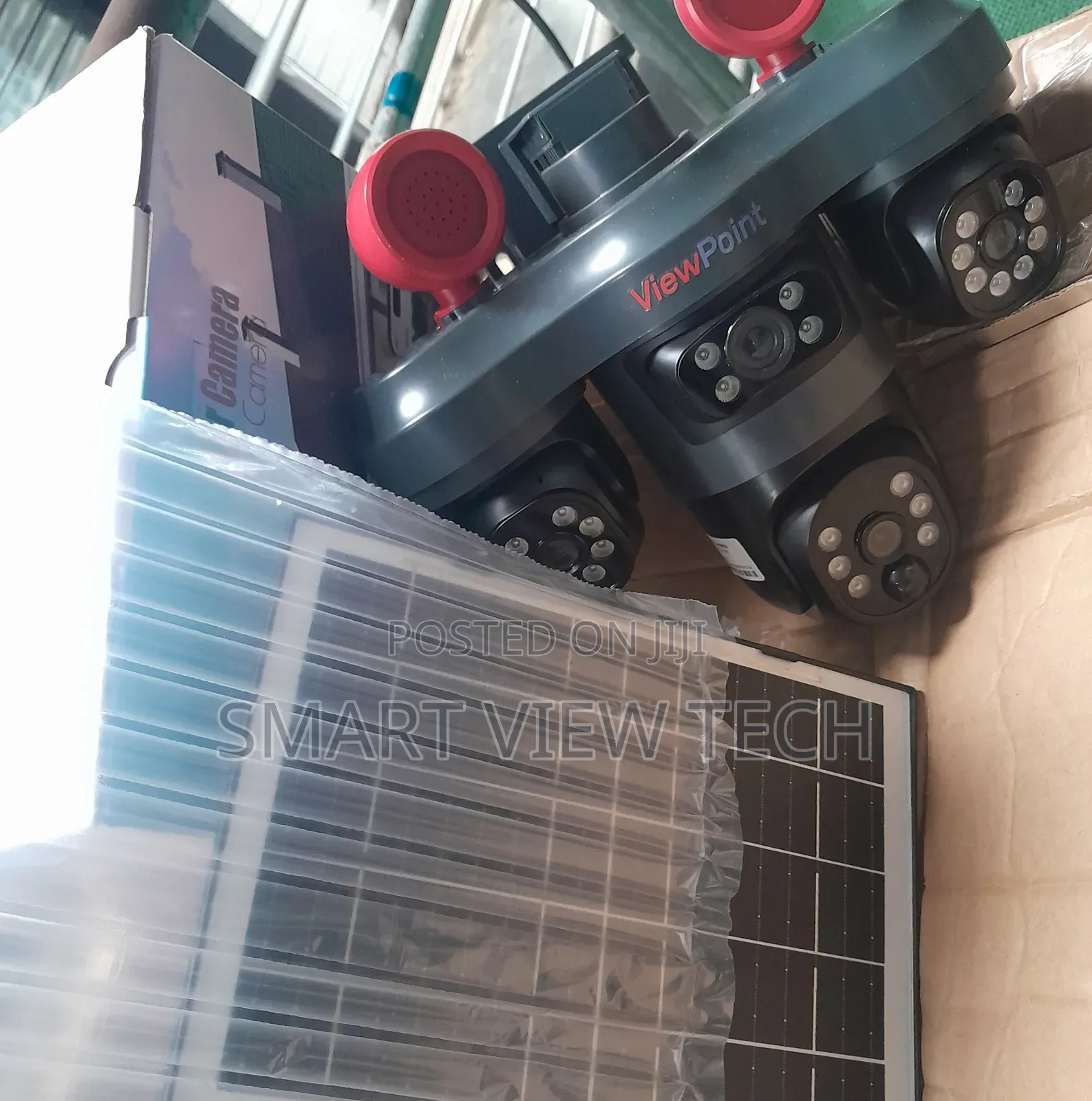 V380 Triple Lens PTZ Solar Camera