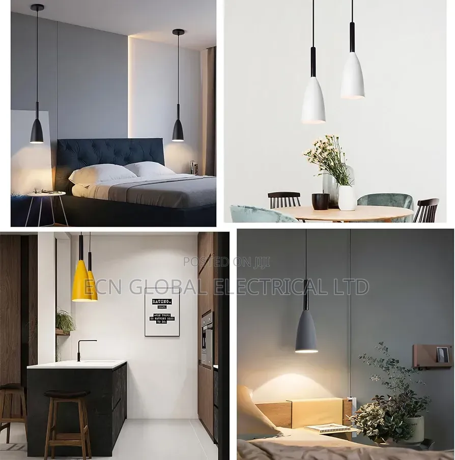 Modern Mini Pendant Light – Sleek Black Cone Led Hanging Lamp (Tiyeta)