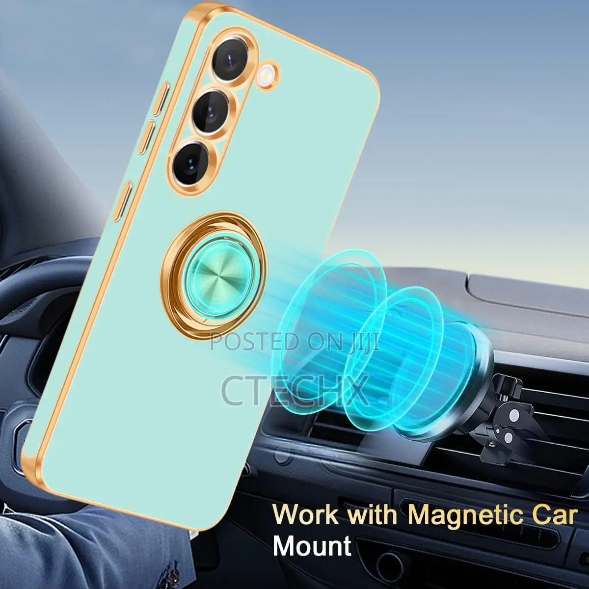 Samsung Galaxy S23 Plus Case With 360° Ring Holder Kickstand Magnetic
