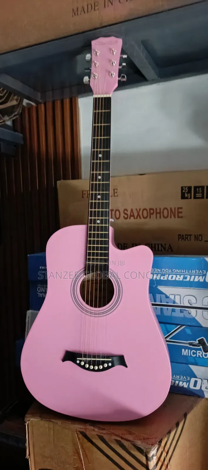 Stratford Pink Acoustic Guitar - 38 Inches