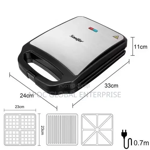 Sonifer 3 in 1 Sandwich Maker 1200w