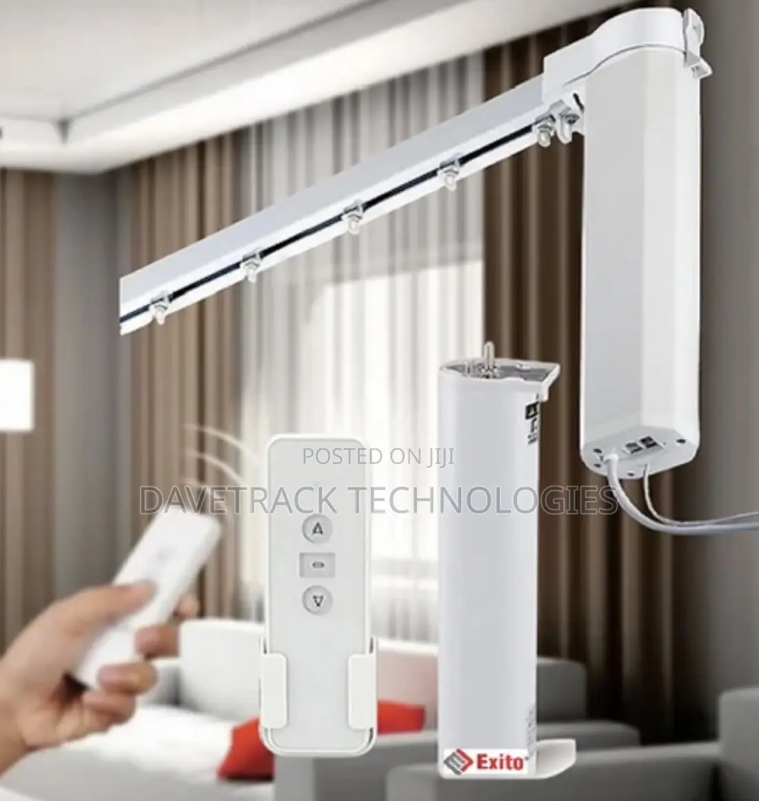 Smart Curtain Motor With 4.2m Rail Track, Wifi Remote Control