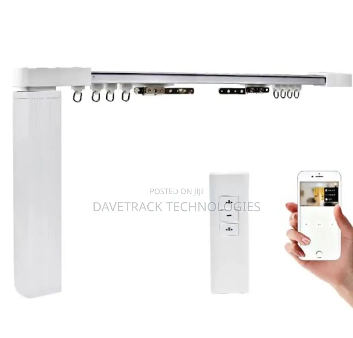 Smart Curtain Motor With 4.2m Rail Track, Wifi Remote Control