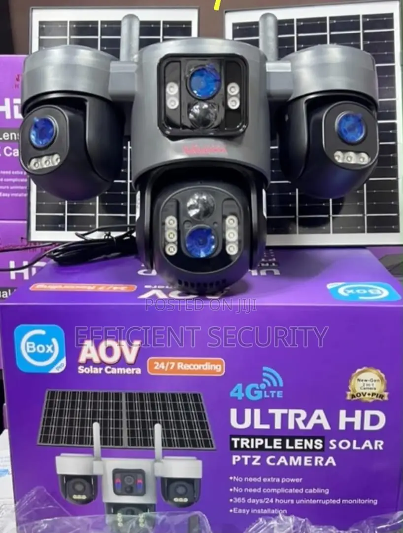 Ubox 4g Triple Lens Solar PTZ Security Camera