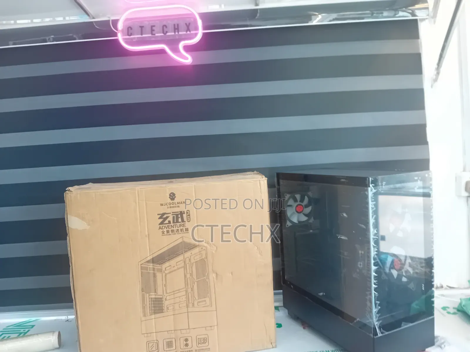 Gaming Computer Atx Case With 6 RGB Fans + Remote