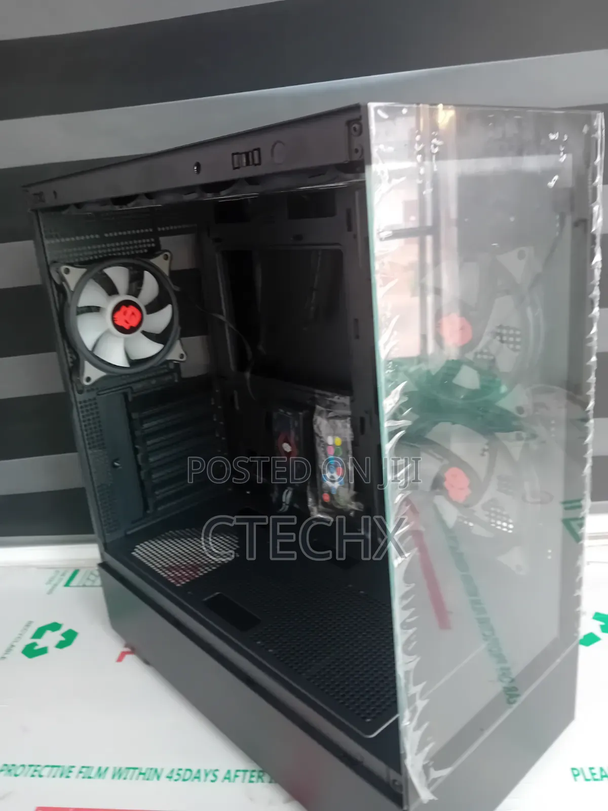 Gaming Computer Atx Case With 6 RGB Fans + Remote