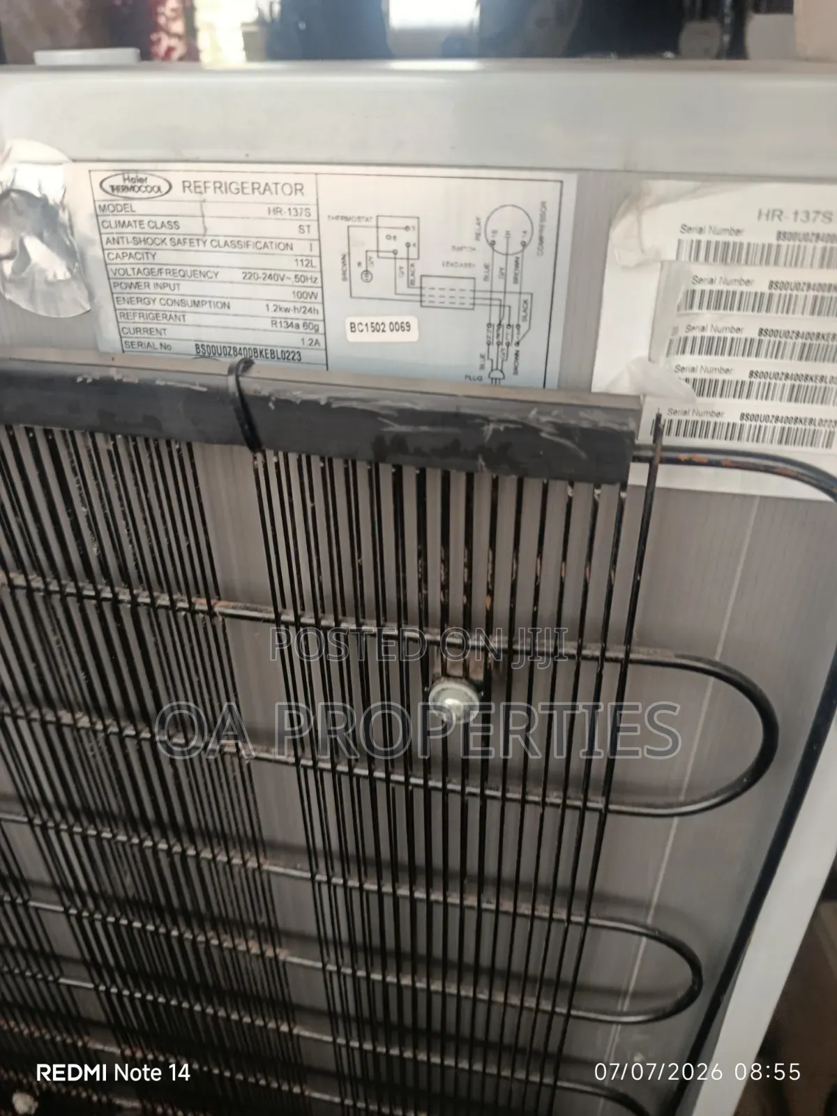 112l Haier Thermocool Fridge(With Freezer Part) for Sale in Ibadan