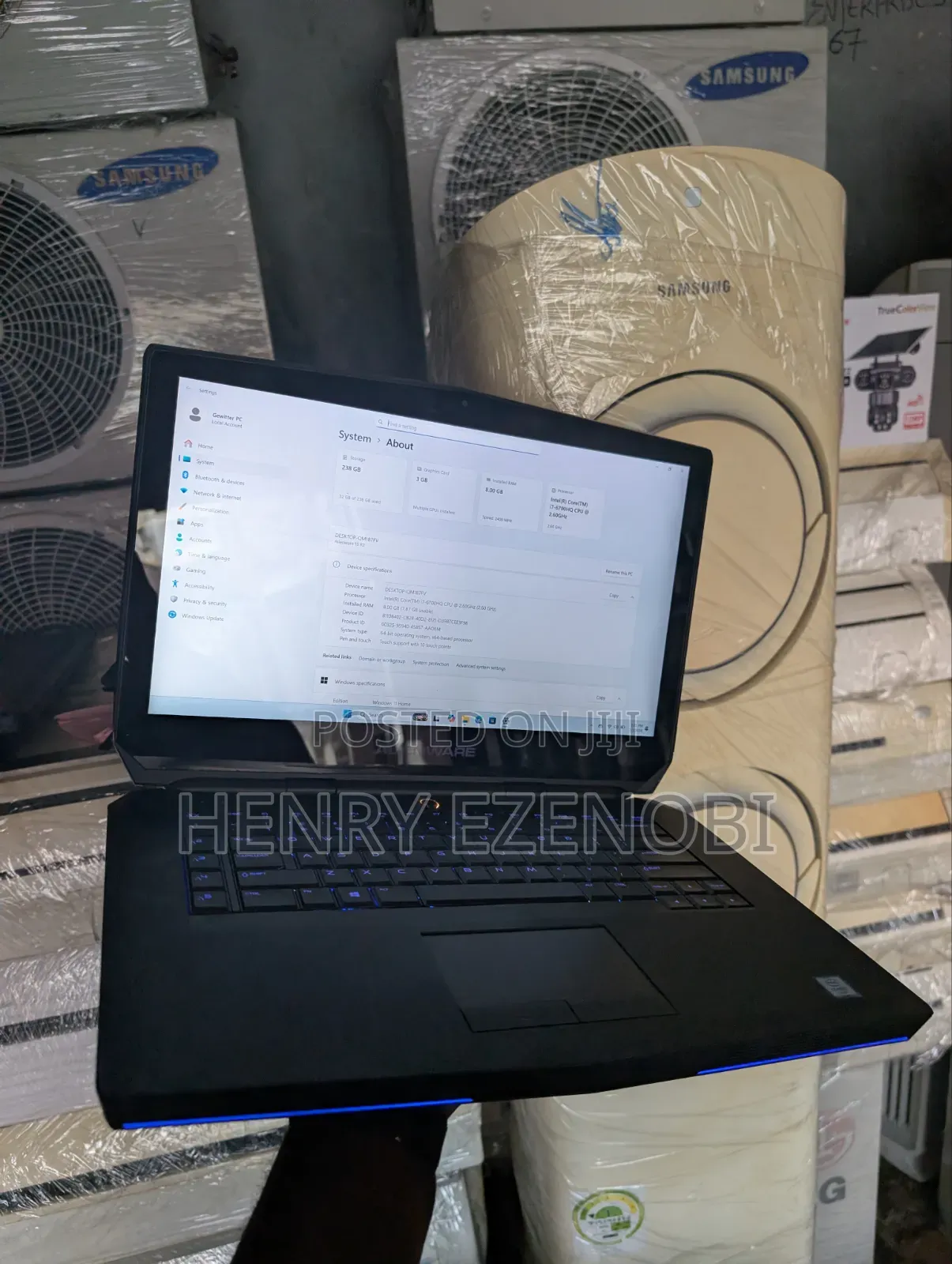 Laptop Dell Allenware M15 R5 8GB Intel Core i7 HDD+SSD 256GB
