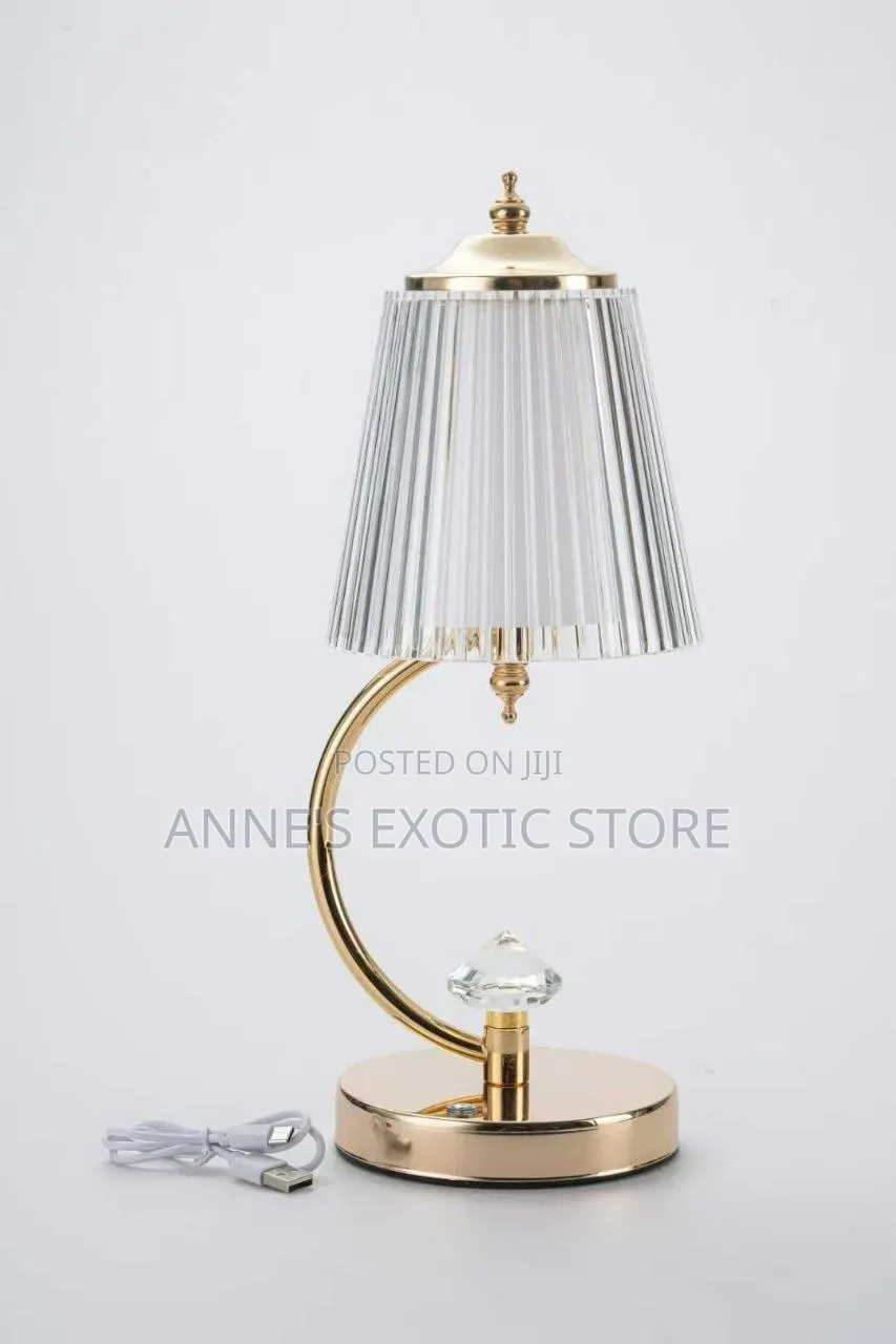Rechargeable Crystal Led Table Lamp – Touch Control Bedside Light