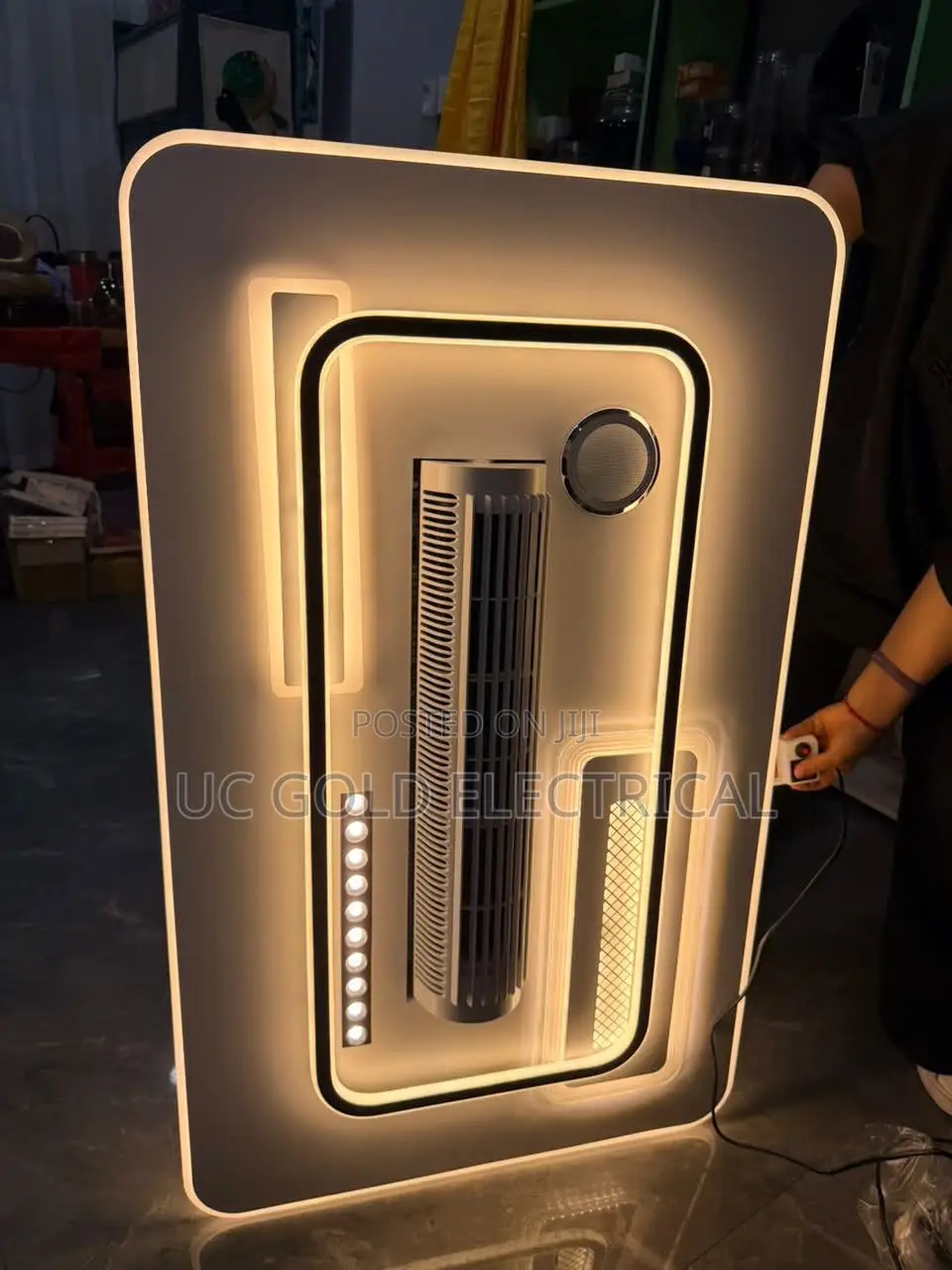 Modern Invisible Bladeless Led Ceiling Light Rc Bedroom Living Room