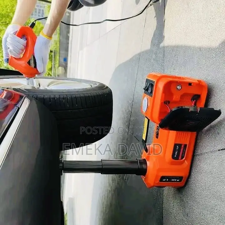 Automatic Mobile Electric Car Jack 5 Ton - Impact Wrench- Tyre Pump