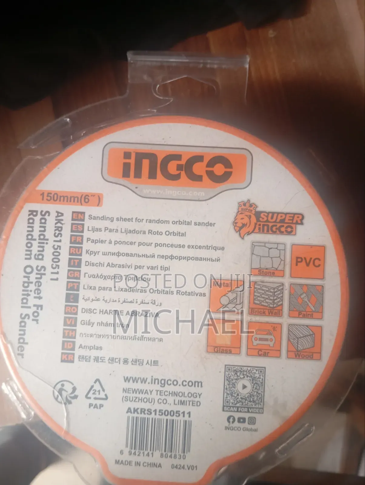 Ingco 150mm 6" Sanding Sheet 50 PCS Set