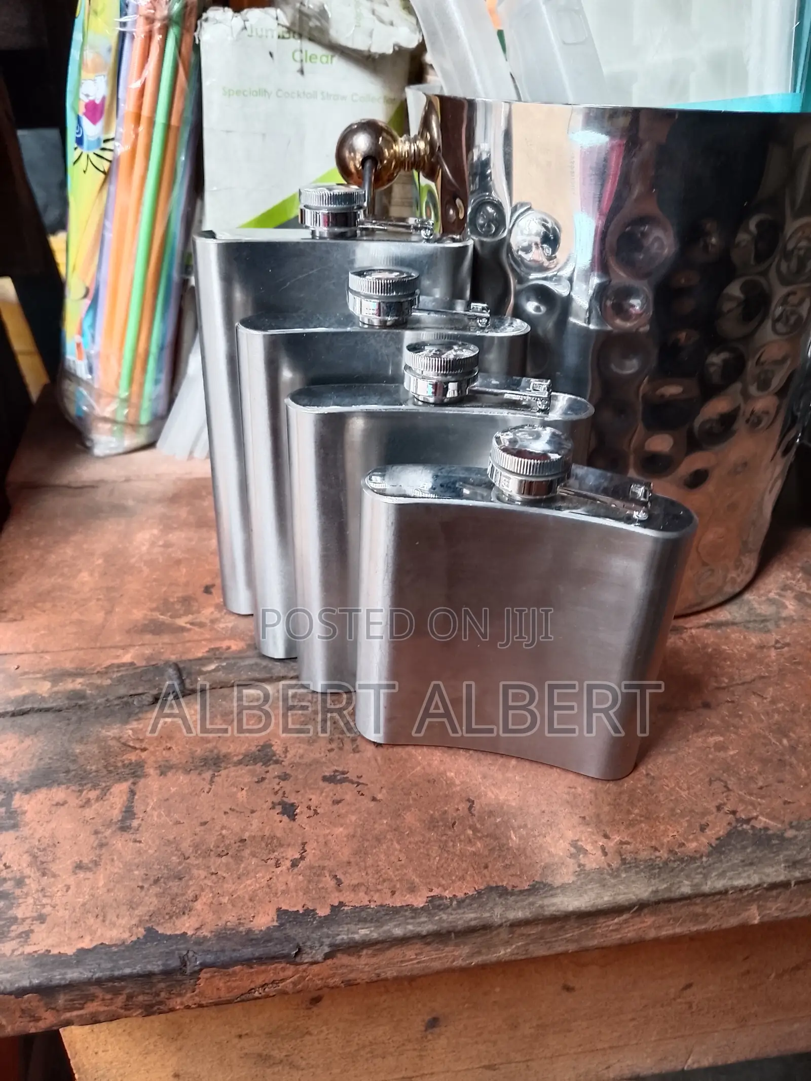 Stainless Steel Hip Flask,6, 7, 8, or 10 Oz