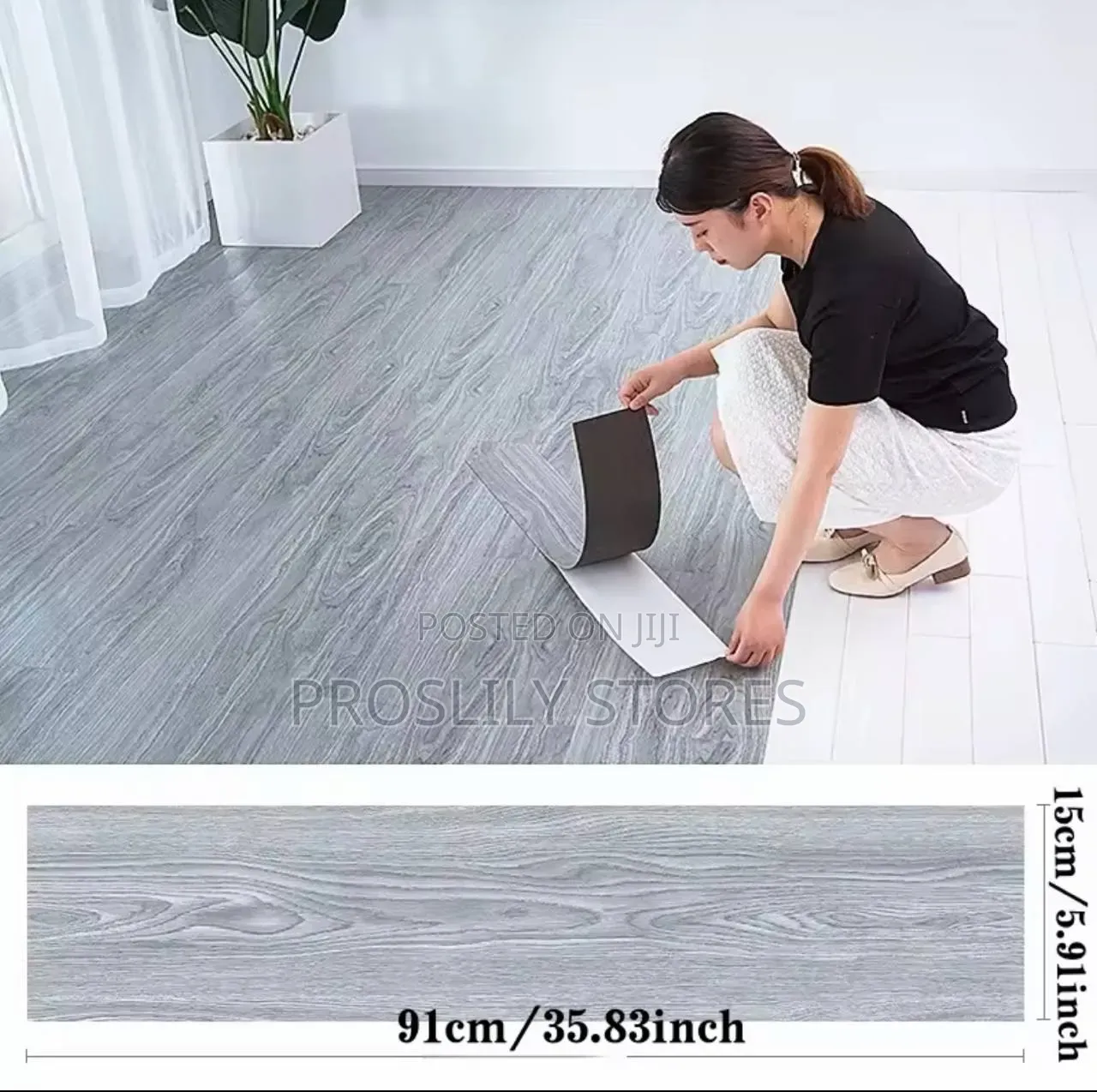 Wood Grain Self-Adhesive Stickers for the Floor