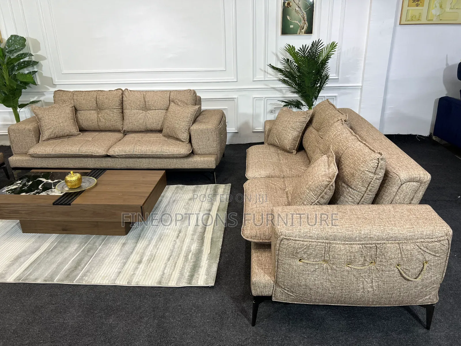 Opulent Sandstone Horizon Sofa