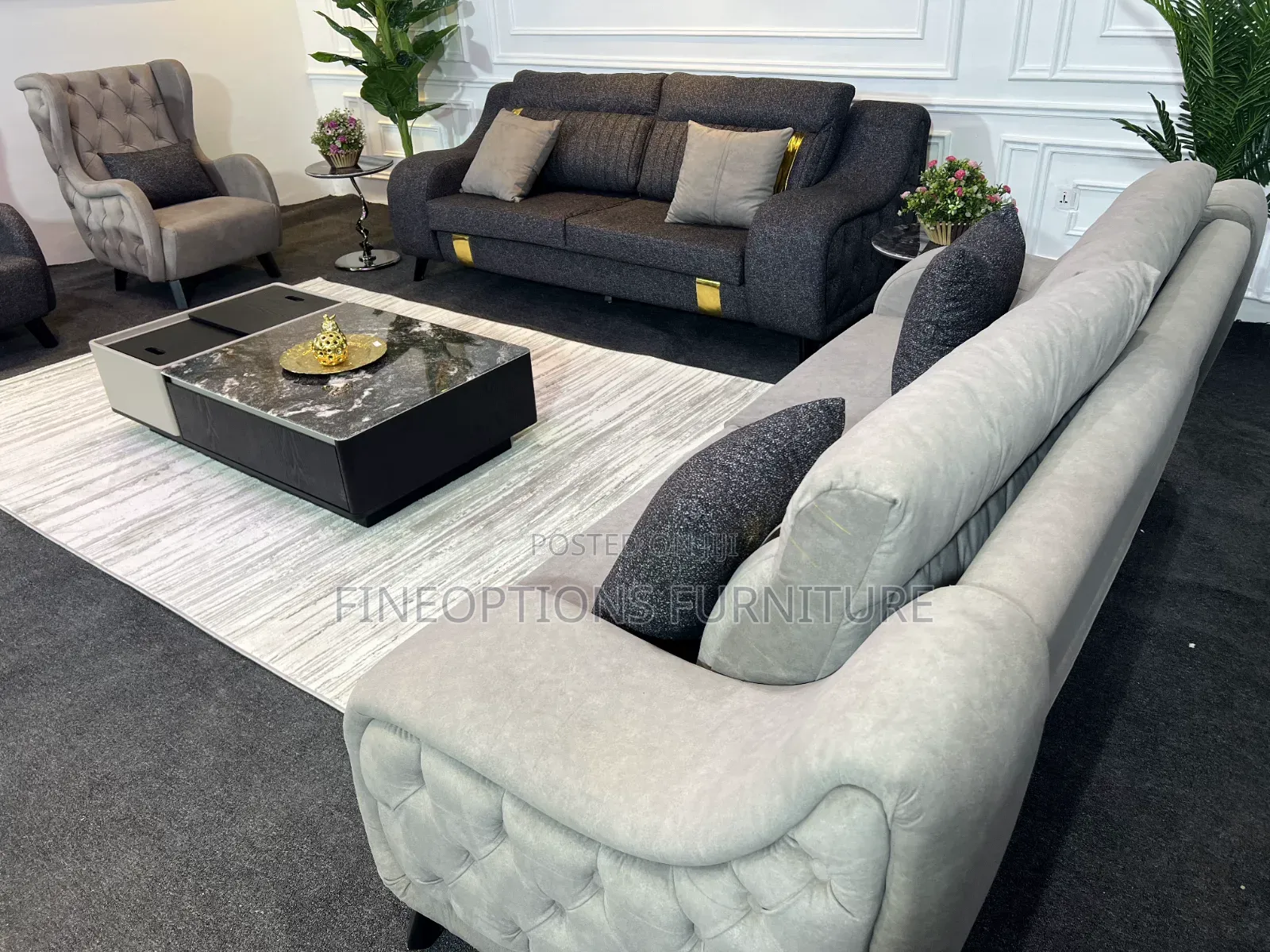 Alabaster Taupe Opulence Sofa