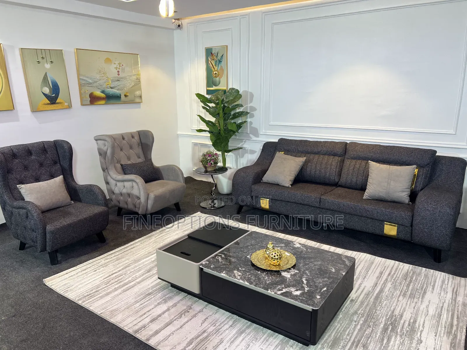 Alabaster Taupe Opulence Sofa