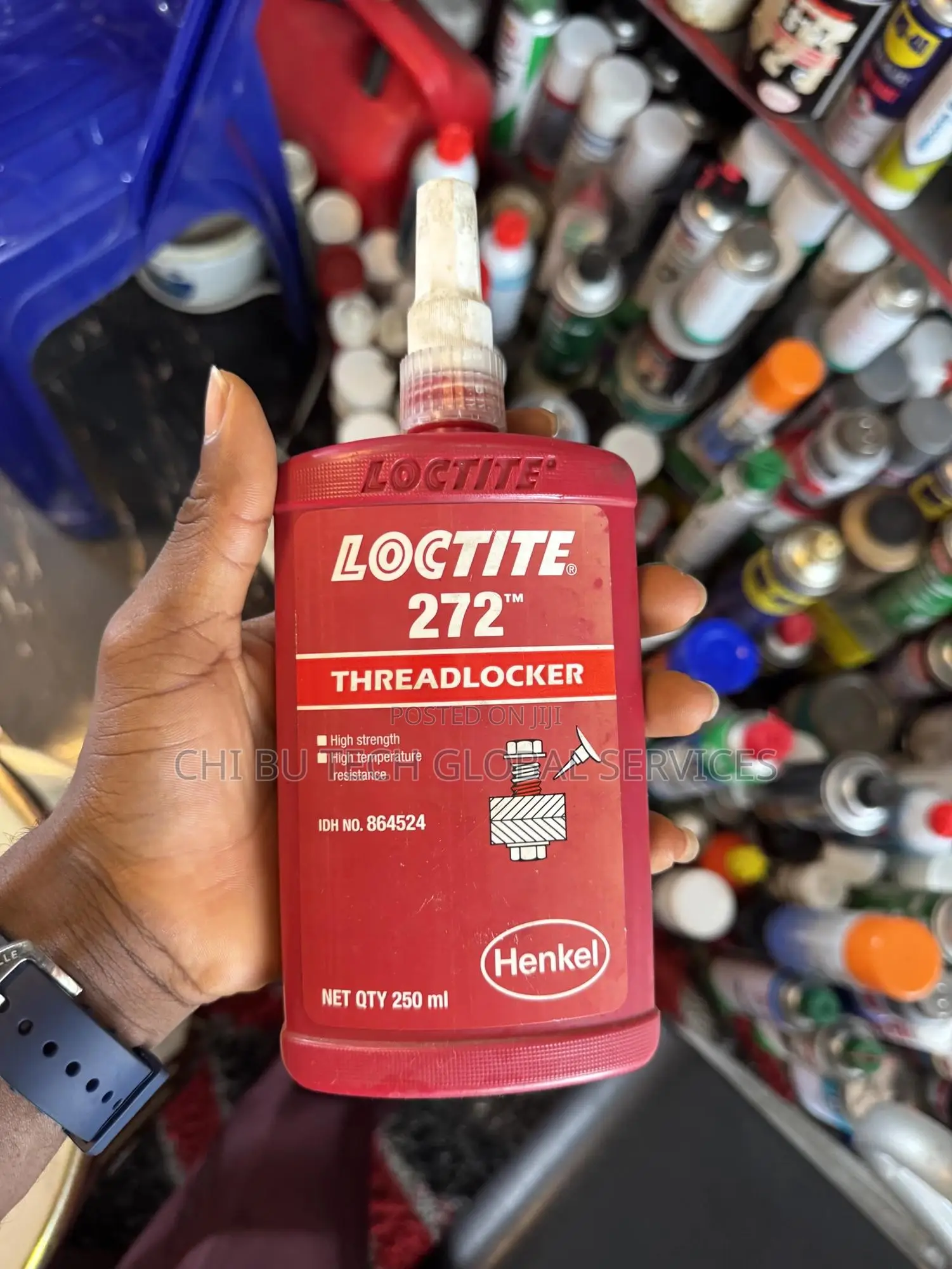 250ml Bottle of Loctite 272 High Strength Threadlocker