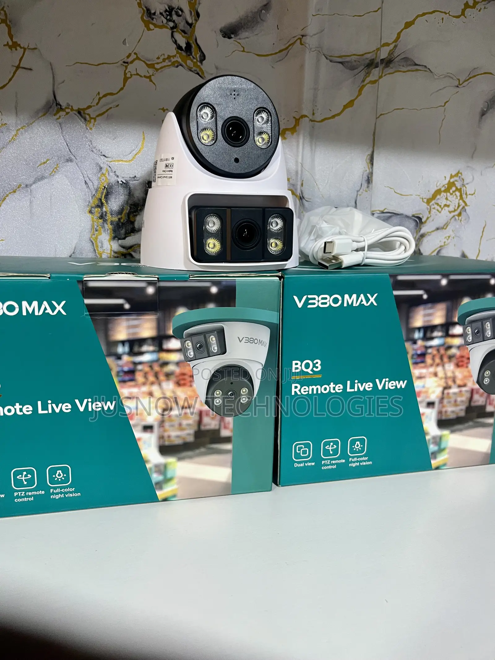 Dual Lens Indoor Wifi Camera – Ptz, Full Color Night Vision