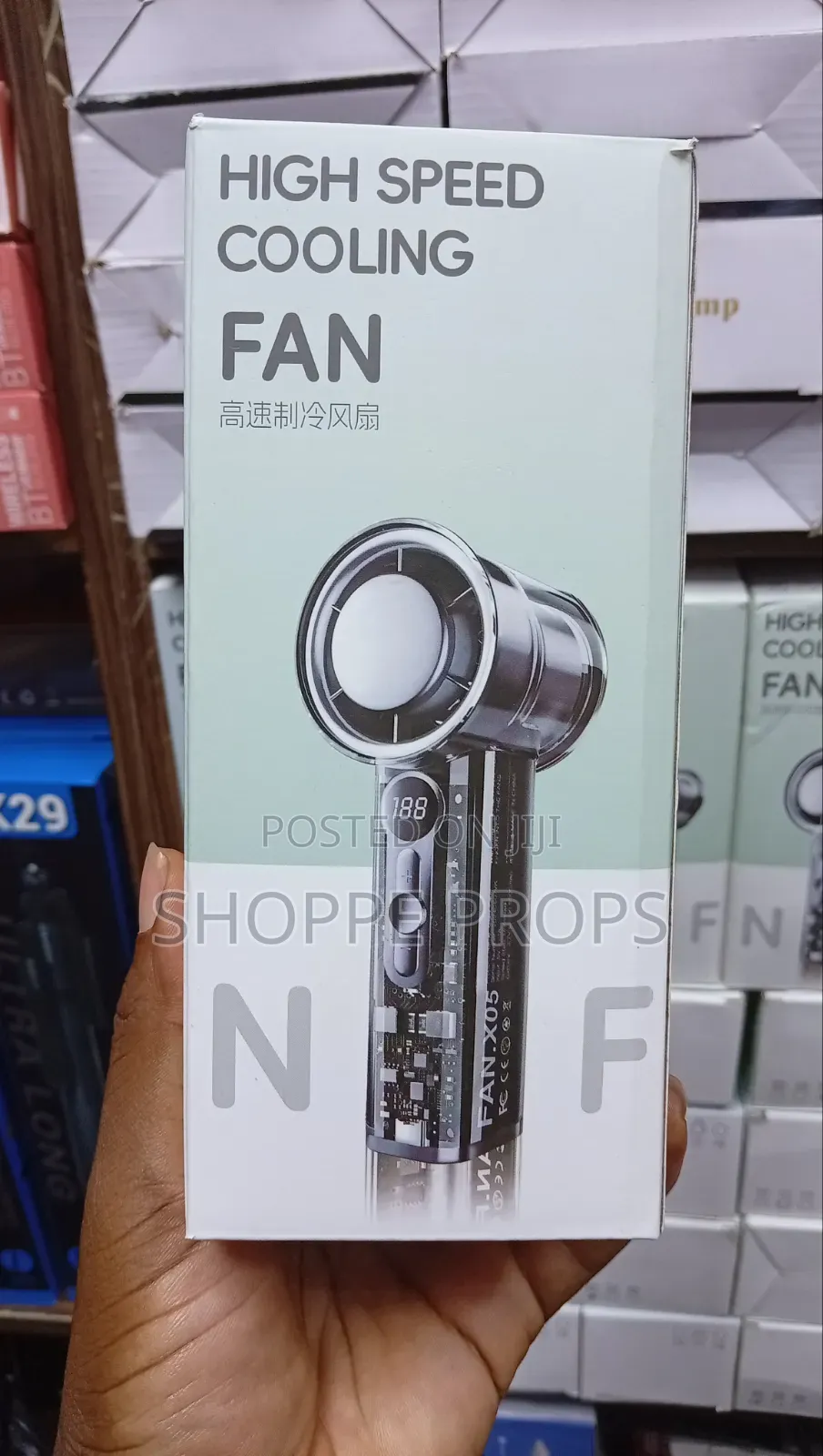 High Speed a/C Cooling Rechargeable Handheld Fan