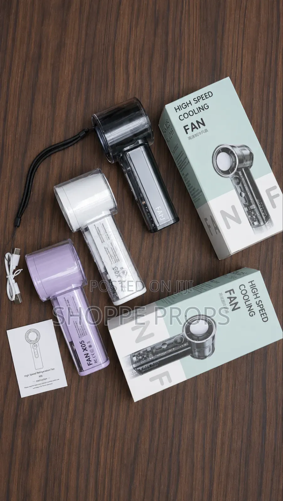 High Speed a/C Cooling Rechargeable Handheld Fan