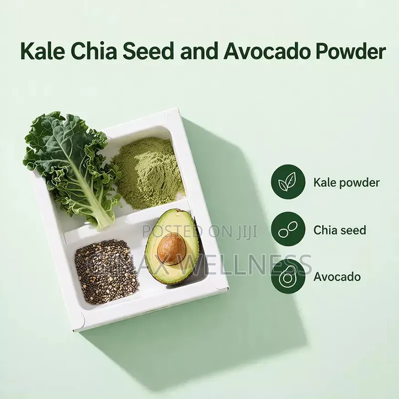 Avocado Kale Chia Seed Powder for Beauty, Energy and Weight Management