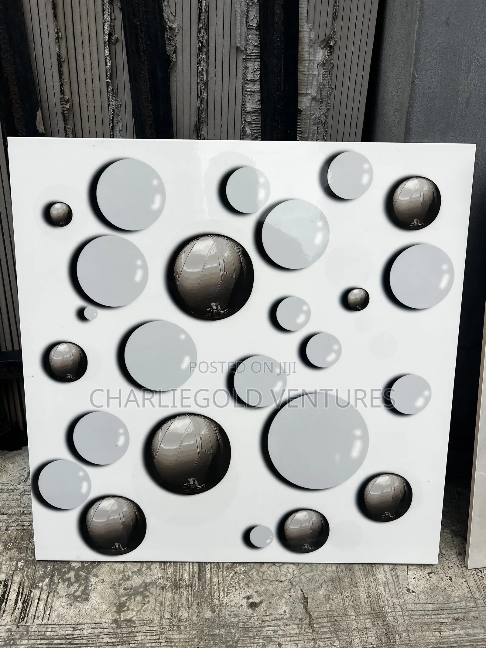 Circle Gold Floor Tiles