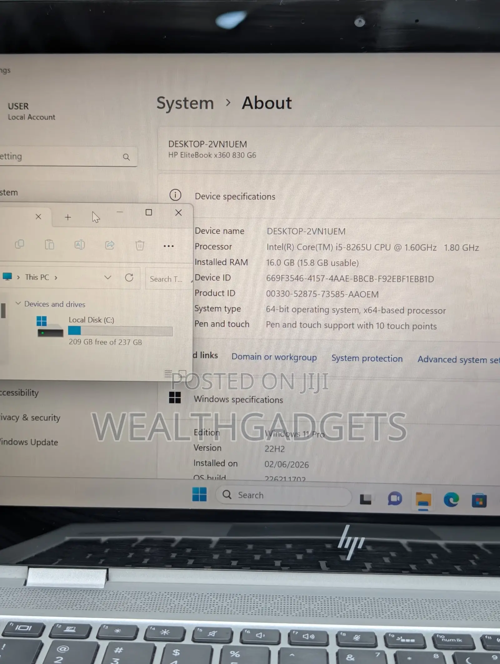Laptop HP EliteBook x360 830 G6 16GB Intel Core i5 SSD 256GB
