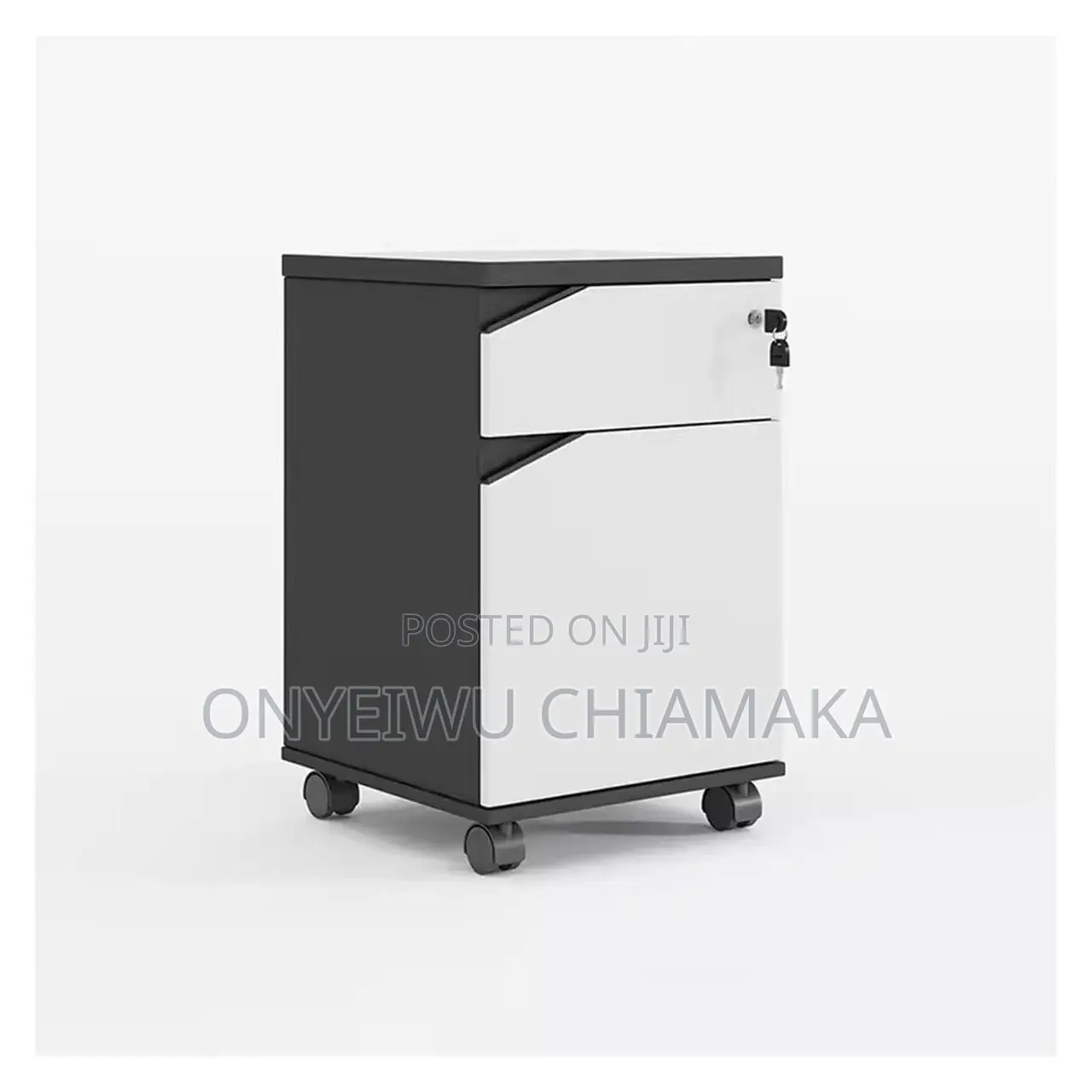 2-Drawer Mobile Office Cabinet With Lock