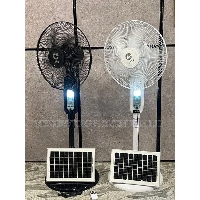 16-Inch Solar Rechargeable Standing Fan