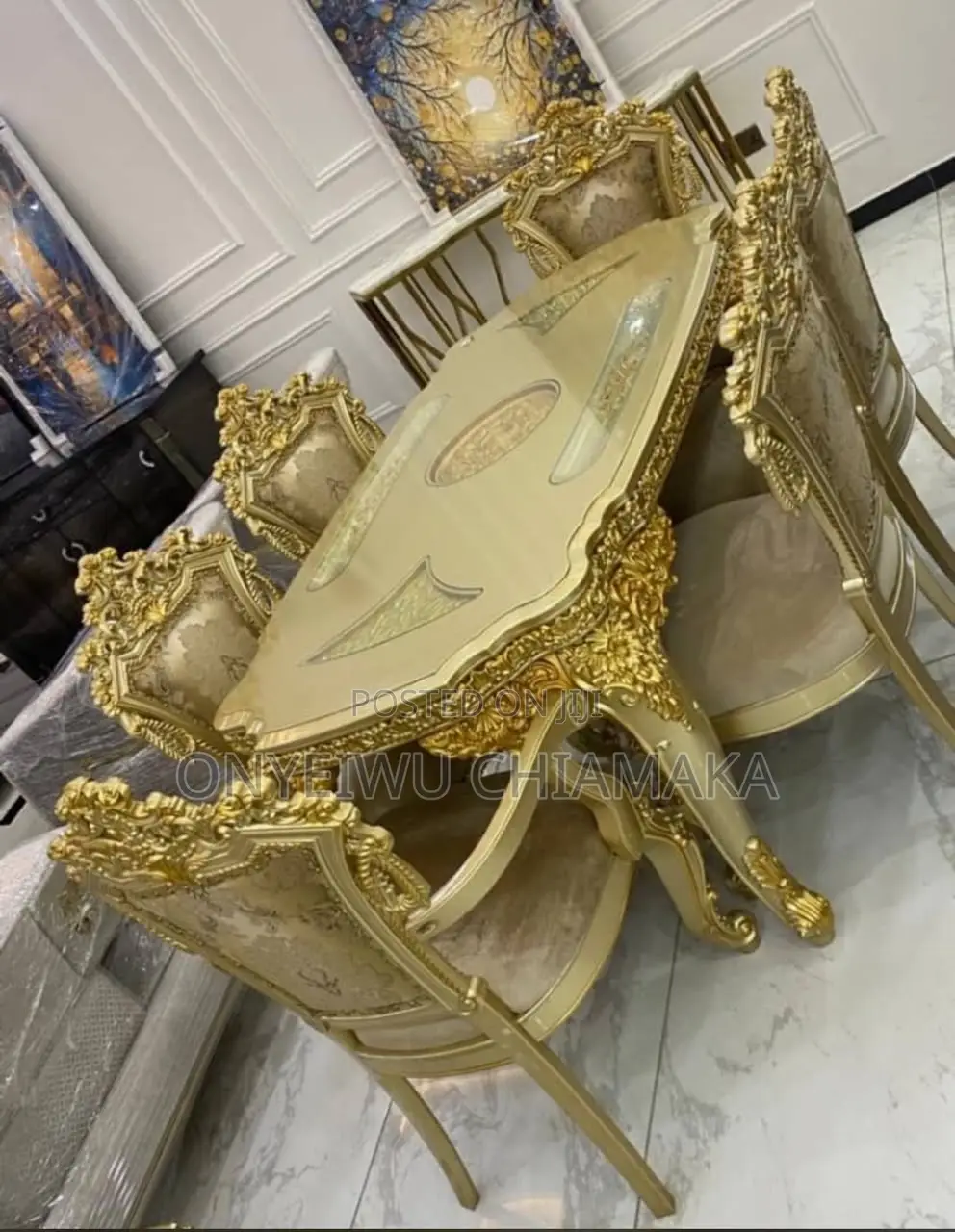 Luxury 6-Seater Royal Dining Table Set