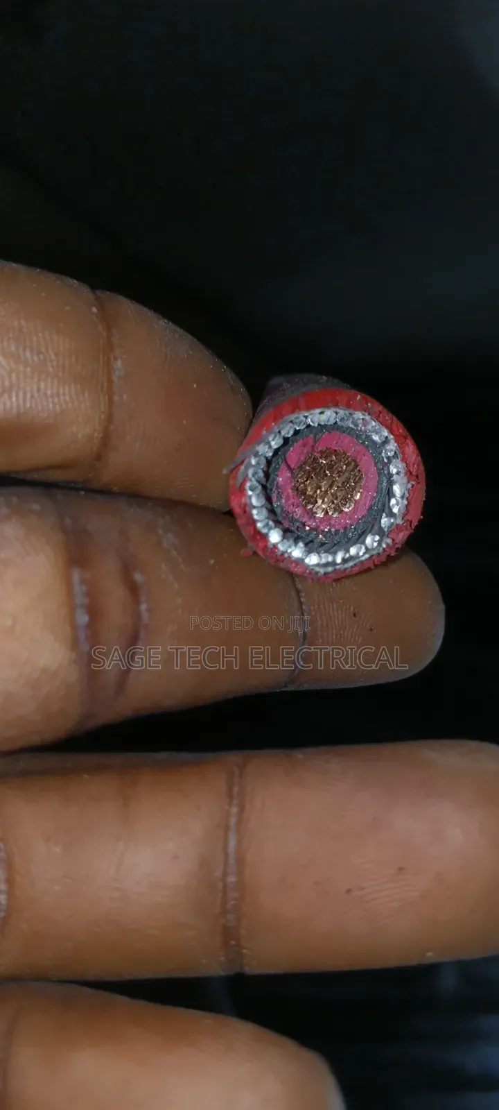 35mm Single Core Red Colour Armoured Cable
