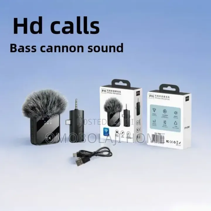 F15 Dual Wireless Microphone for iPhone Android - Noise Cancelling