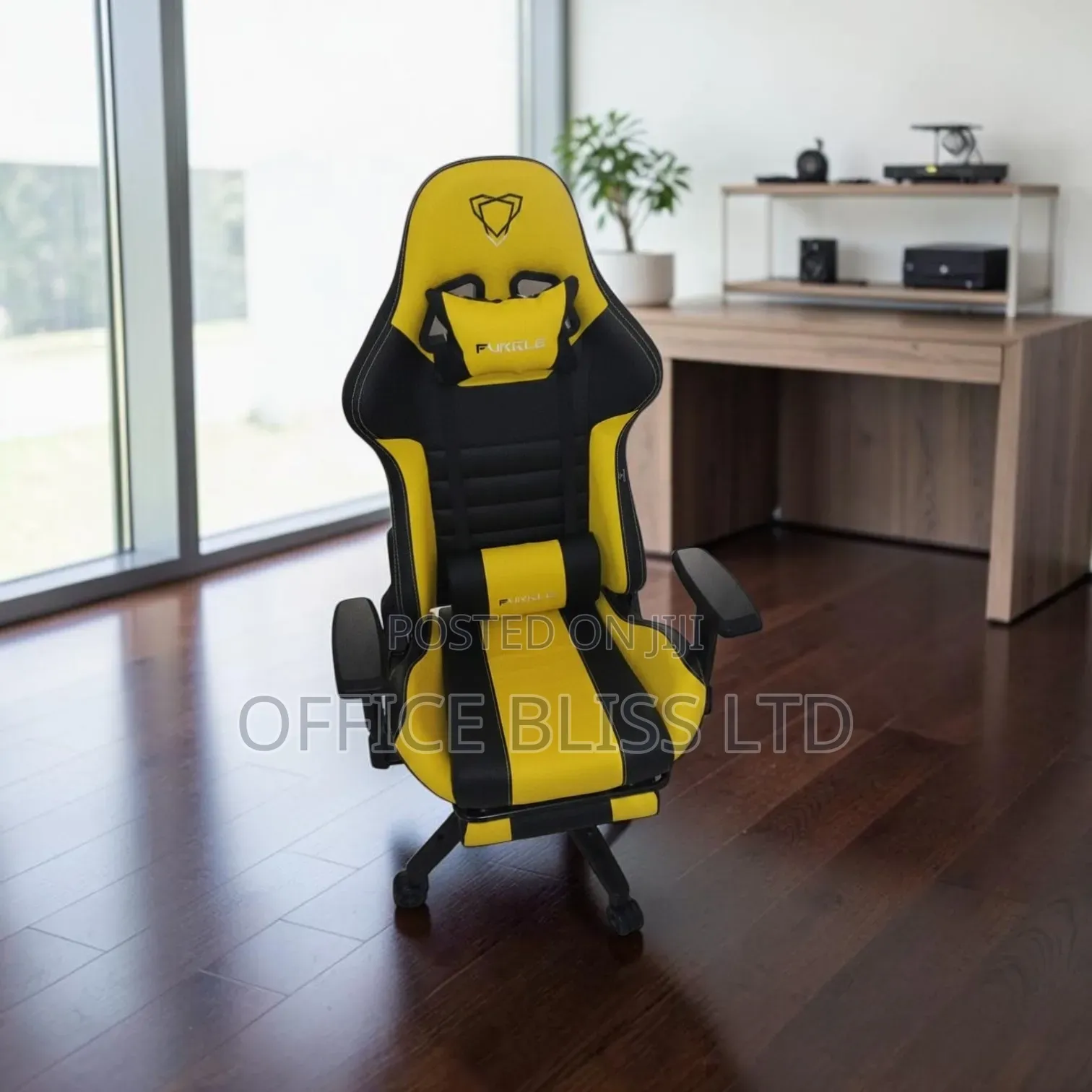 Furgle Gaming Ergonomic Swivel Chair ( Yellow Black)