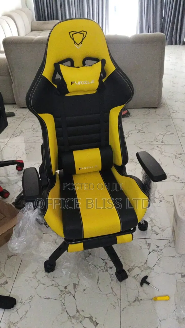 Furgle Gaming Ergonomic Swivel Chair ( Yellow Black)