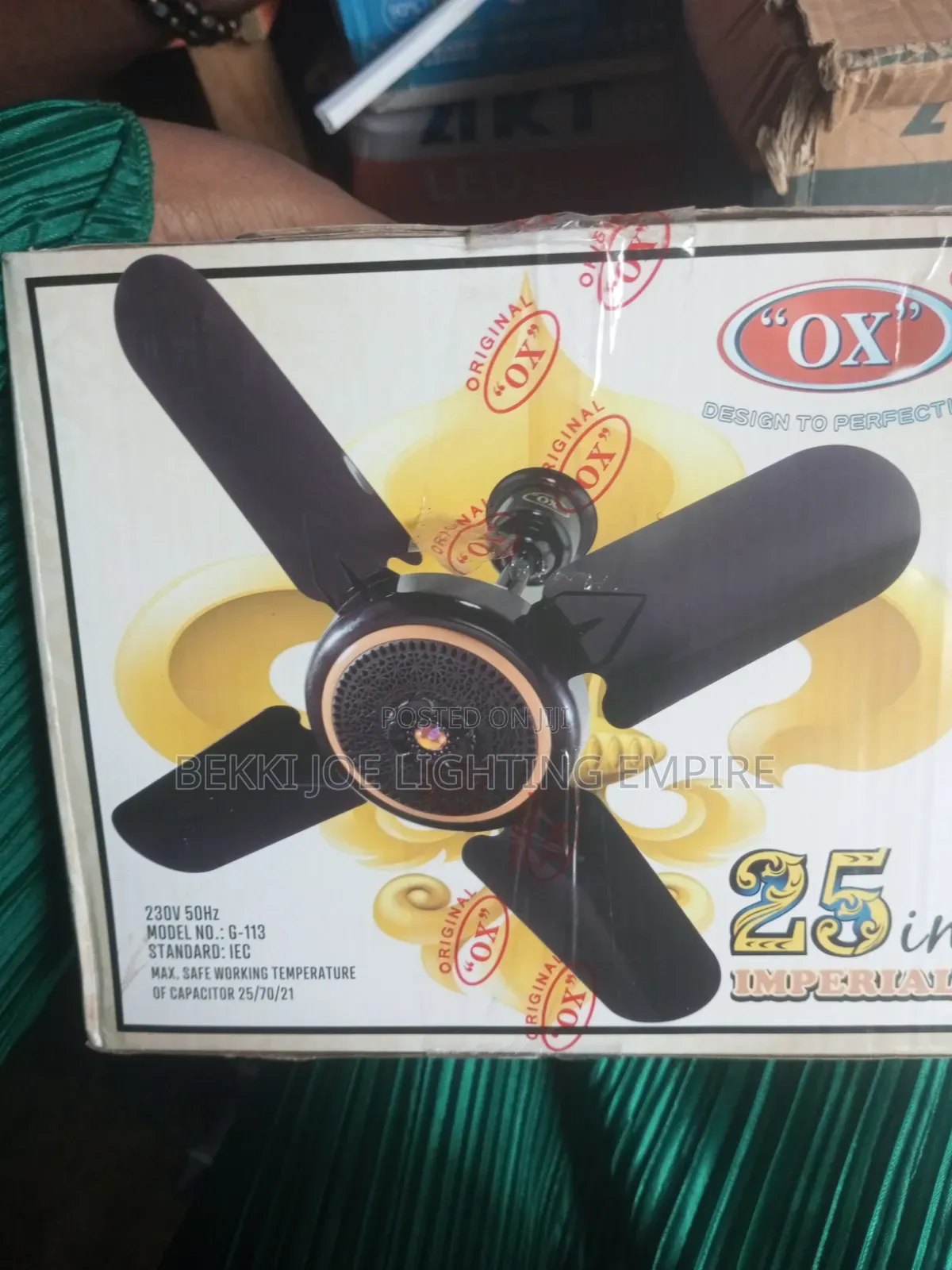 Ox Ceiling Fan Available Short Blade