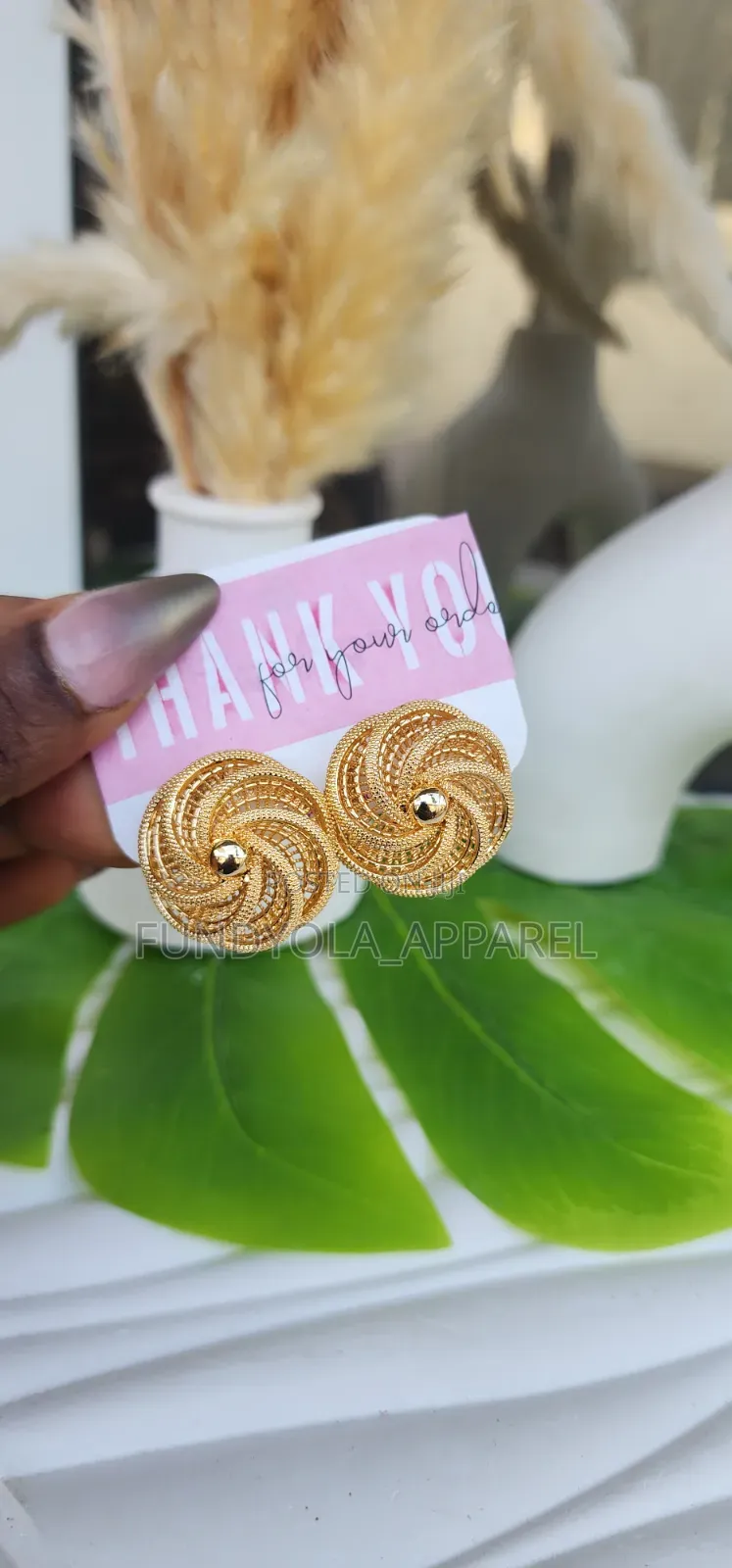 Gold Plated Copy Spiral Earring