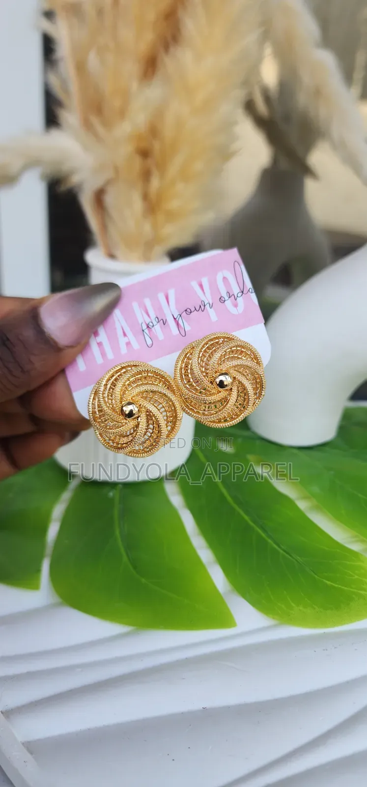 Gold Plated Copy Spiral Earring