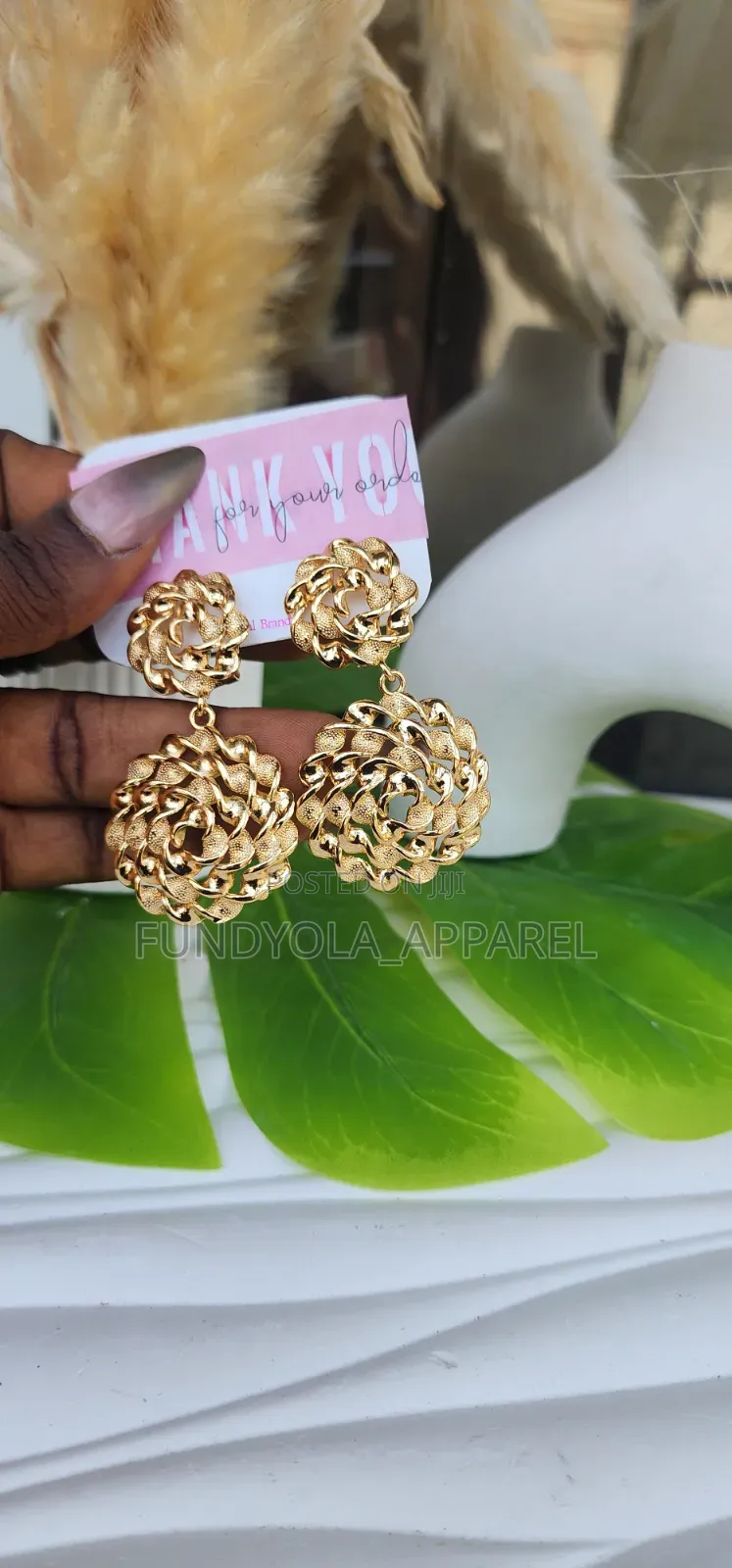 Double Spiral Drop Earring