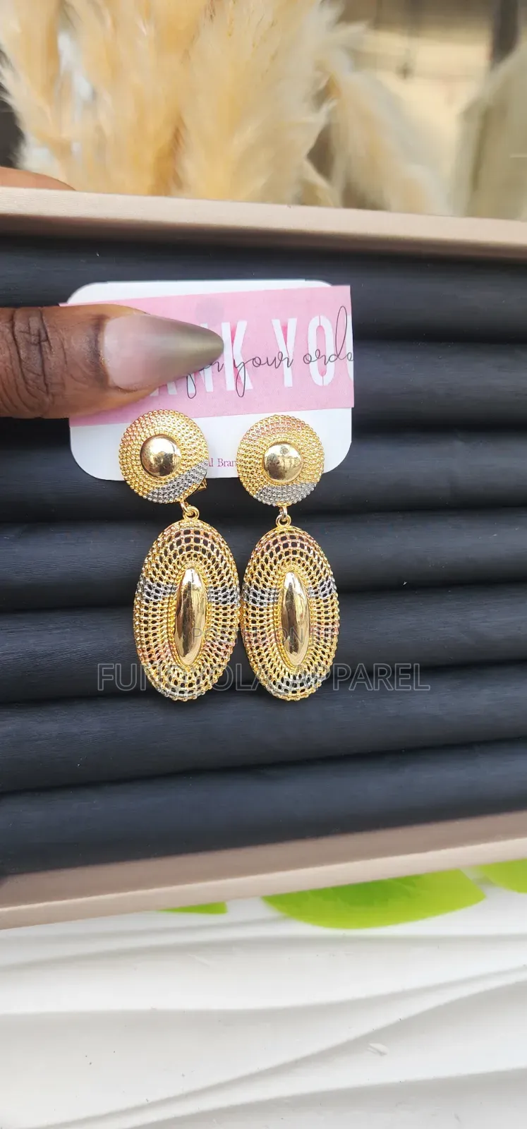 Drop Three Tone Earring