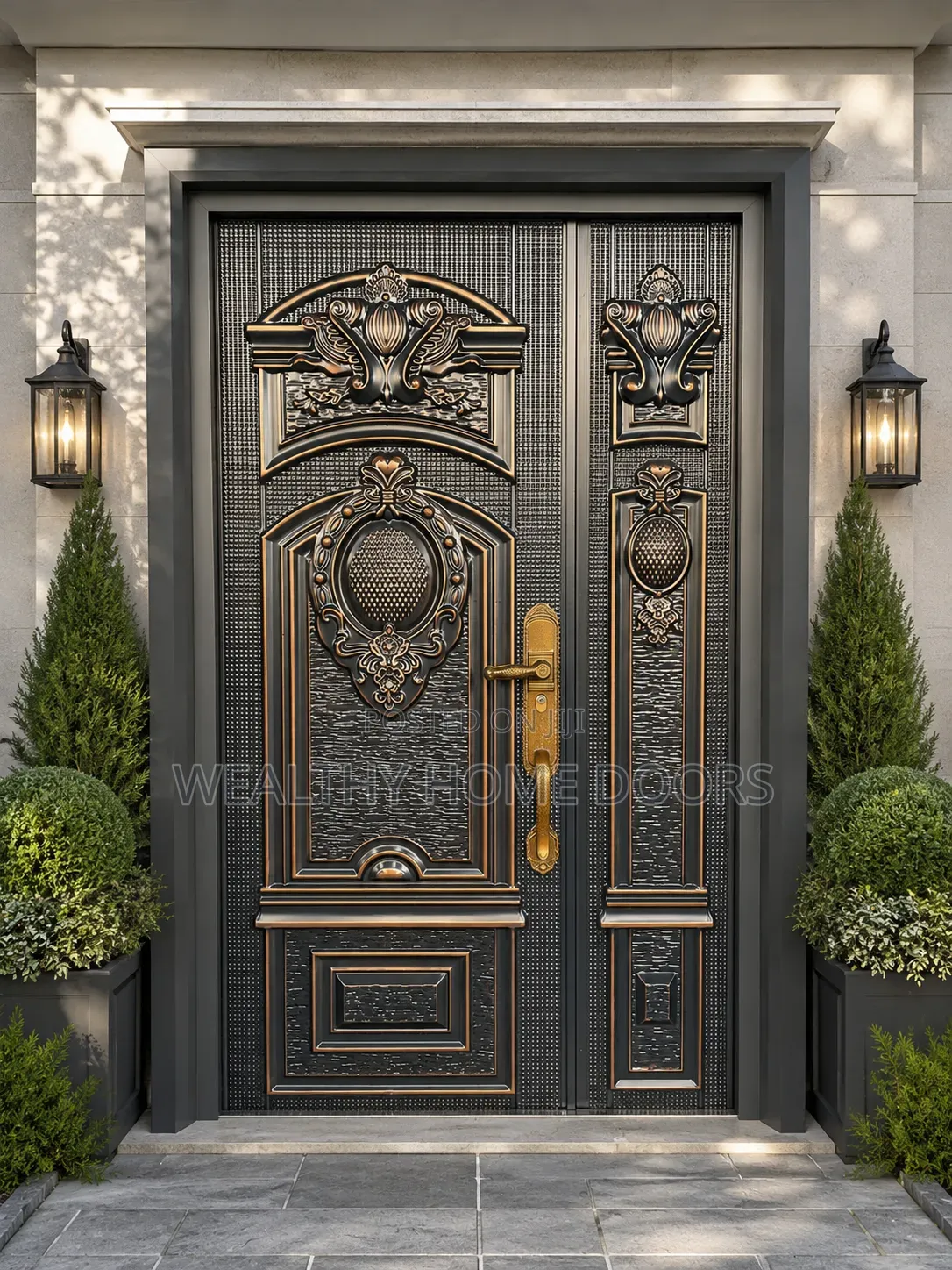 4ft Italian Copper Cast Security Door (Royal Design)