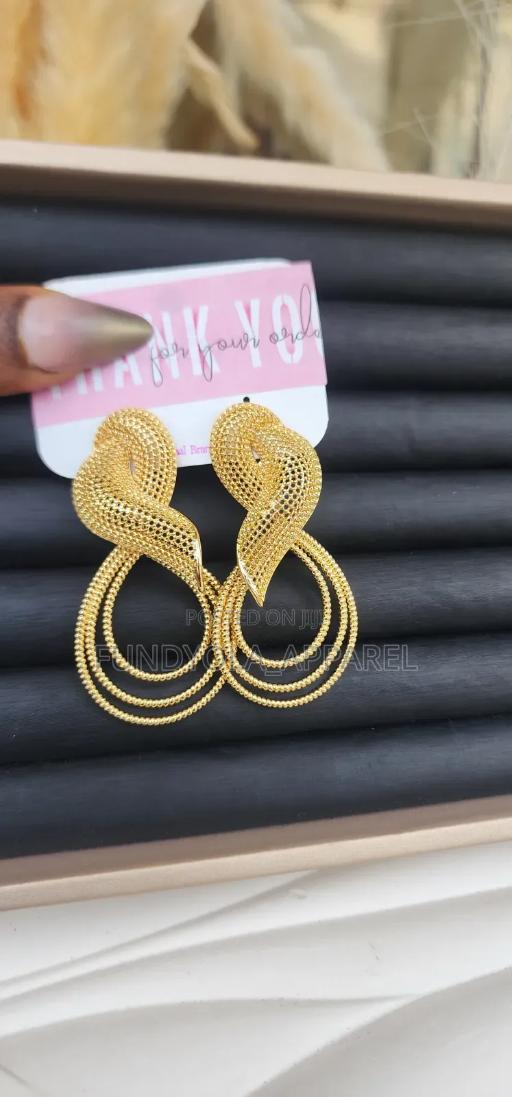 Gold Replica Drop Earring